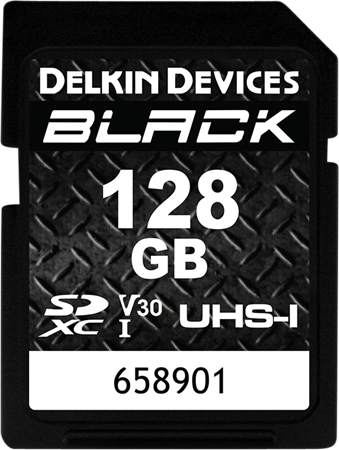 Delkin BLACK SD 128GB Rugged V30 R90/W90