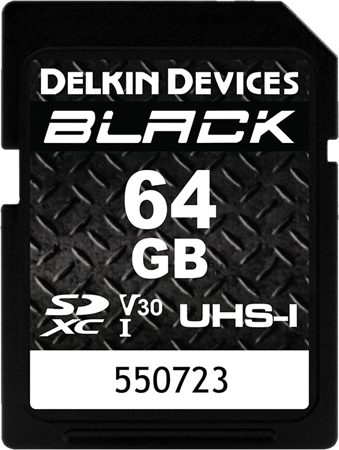 Delkin BLACK SD 64GB Rugged V30 R90/W90