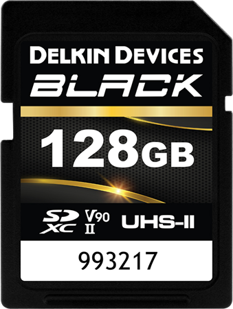 Delkin Black SD 128GB UHS-II V90 R300/W250 Rugged (new)