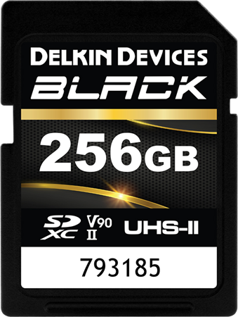 Delkin Black SD 256GB UHS-II V90 R300/W250 Rugged (new)