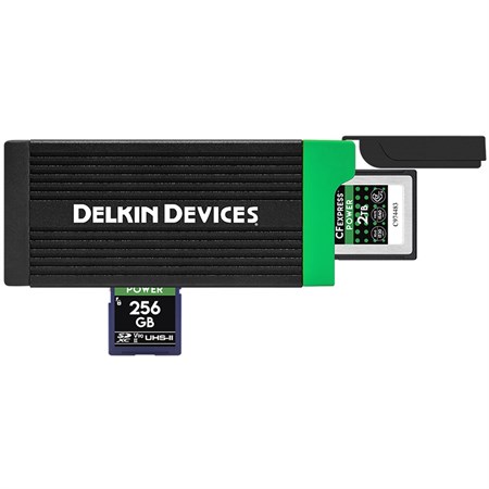 Delkin kortläsare CFexpress Typ B + SD USB-C/-A