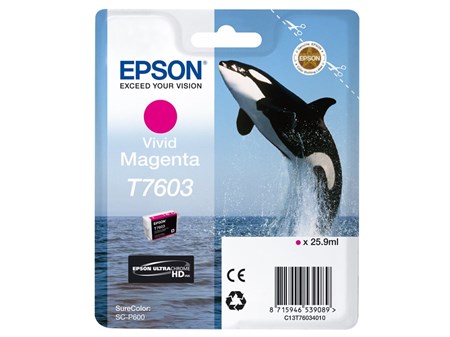 Epson T7603 Bläck SC-P600 Vivid Magenta 26ml