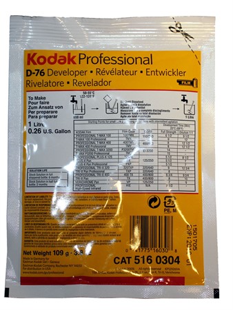 Kodak D-76 Filmframkallare Pulver ger 1 Liter