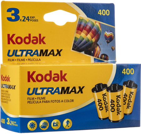 Kodak Negativ färgfilm Ultramax 400 ISO 135-24 3-pack
