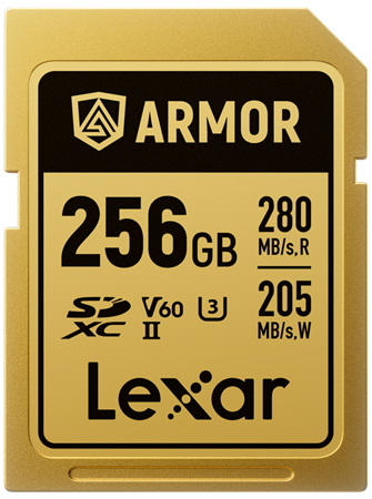 Lexar SDXC 256GB ARMOR Gold UHS-II R280/W205 (V60)