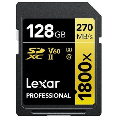Lexar Pro 1800x SDXC 128GB (V60) UHS-II 270/180