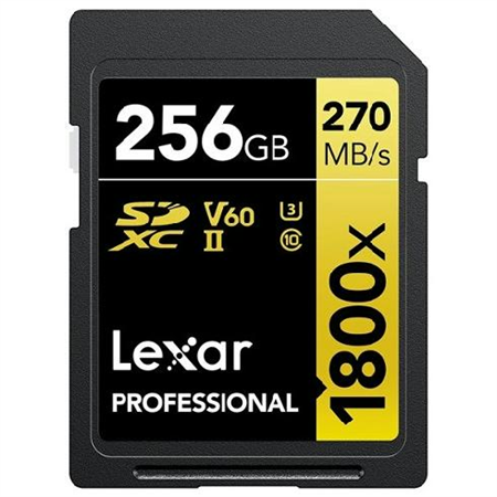 Lexar Pro 1800x SDXC 256GB (V60) UHS-II 270/180