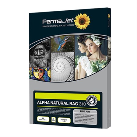 PermaJet Smooth Fine Art ALPHA Natural Rag 310 310gsm A3/25