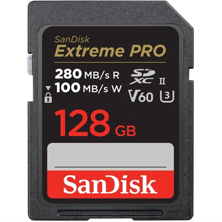 SanDisk SDXC Extreme Pro 128GB 280/100MB/s UHS-II V60