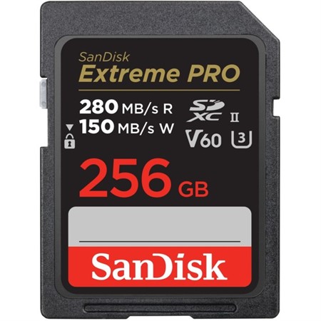 SanDisk SDXC Extreme Pro 256GB 280/150MB/s UHS-II V60