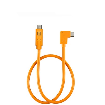 TetherPro USB-C - USB-C Högervinklad kabel 50 cm