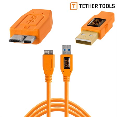 TetherPro USB 3.0 male to Micro-B 4,6m Orange