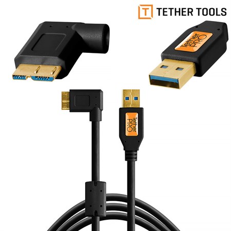 TetherPro Micro-B vinklad ( höger) till USB-3.0 30 cm