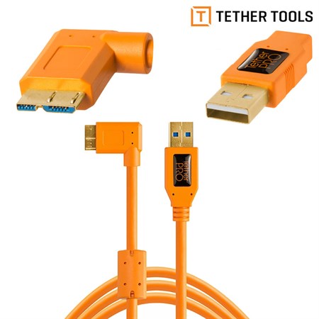 TetherPro USB 3.0 Male to Micro-B Right Angle 4.6m