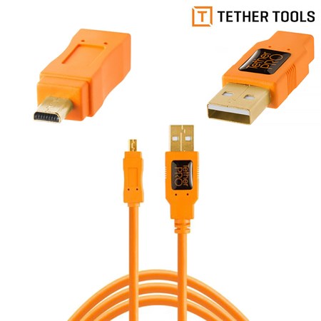 TetherPro USB 2,0 A to Mini-B 8 pin 4,6m