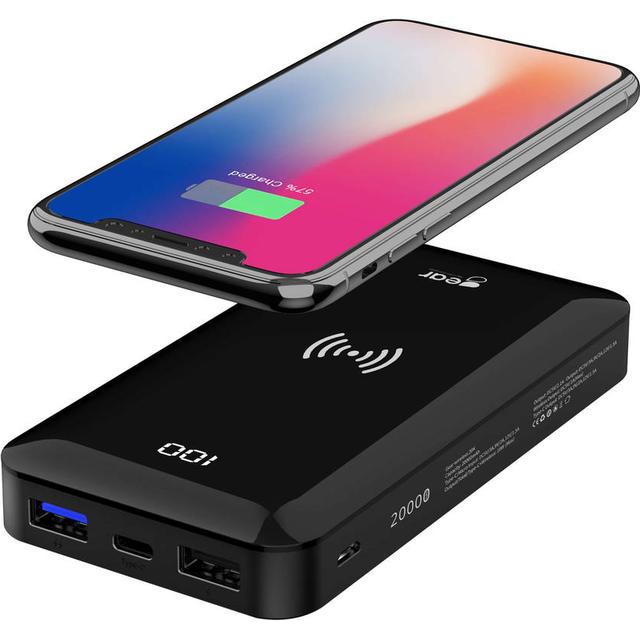 GEAR Powerbank 20 000mAh med QI
