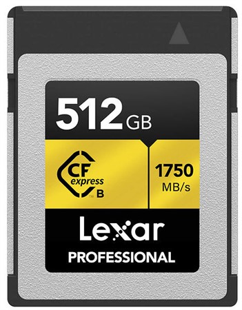 LEXAR CFexpress Typ B 512GB Pro Gold R1750/W1000